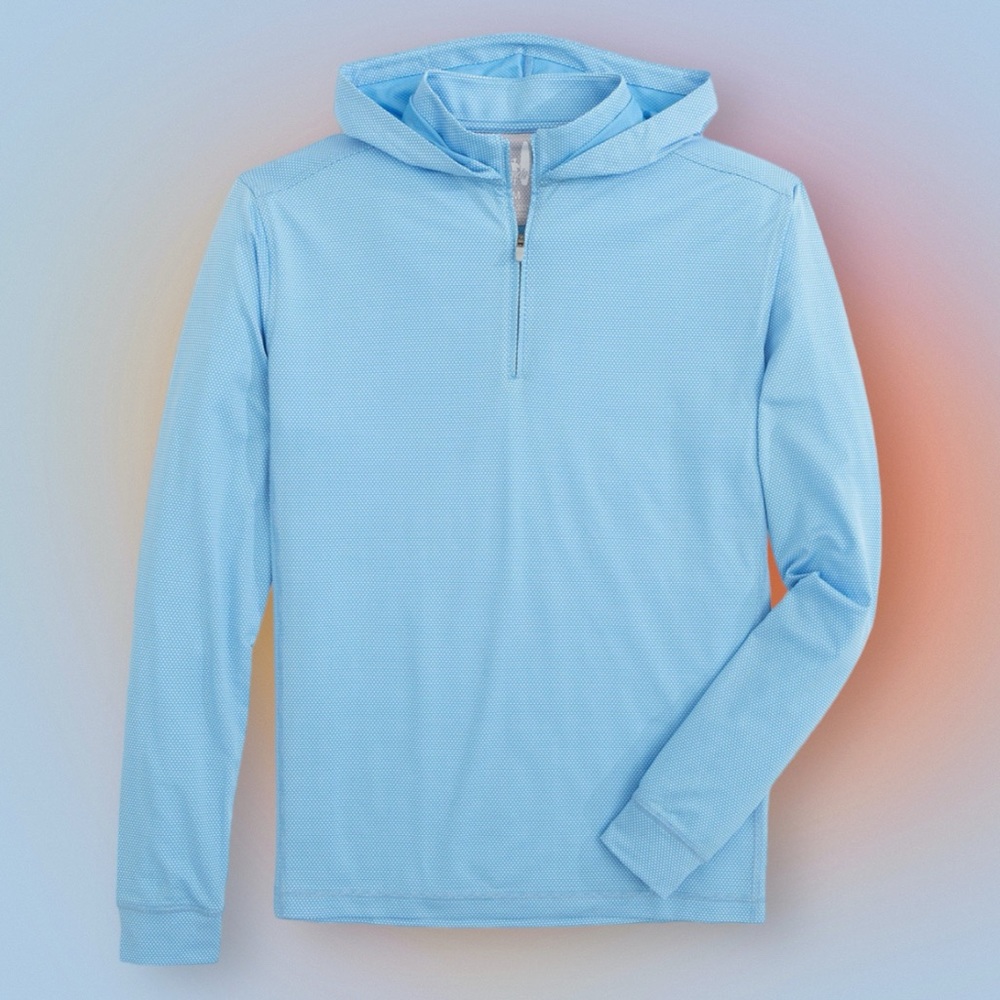JOHNNIE-O GOLF Men’s Medium Blue 1/4 Zip Hoodie